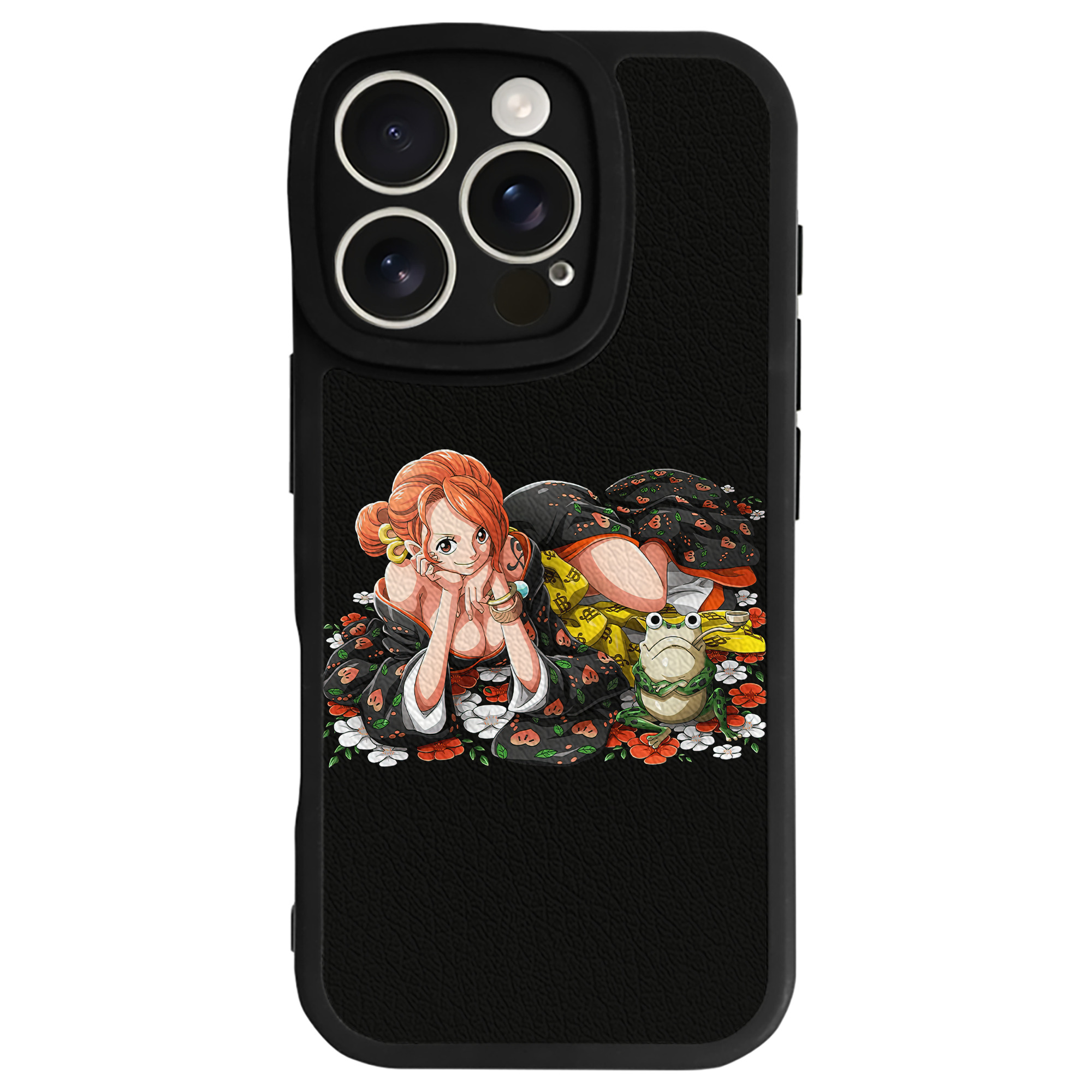 （画像用） ワンピース ナミ ONE PIECE Nami 【iPhone 16シリーズ対応】シリコンスマホケース（レザー調） 材質：シリコン